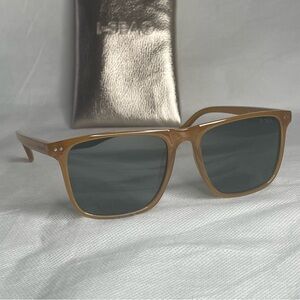 I-SEA Dax Polarized Sunglasses Classic Opal Sunshine Frame Forest Green Lens